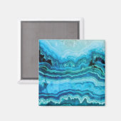 ブルーレースアガテジェムストーンのテクスチャ マグネット (正面/裏面)