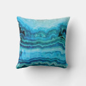 ブルーレースアガテ自然ジェムストーンのテクスチャ クッション (裏面)