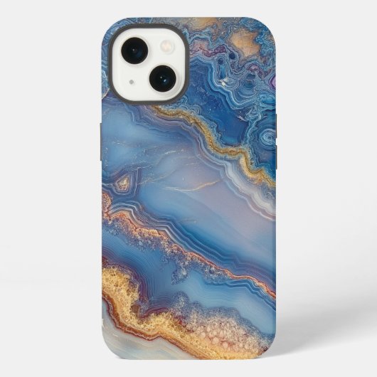 ブルーレースアゲート iPhoneケース (裏面)