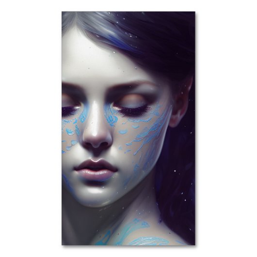 ブルーレースエメローマーメイド8k マグネット名刺 (正面縦)