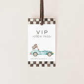 ブルーレースカーおもしろい ギフトタグ