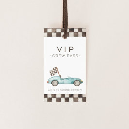 ブルーレースカーおもしろい ギフトタグ