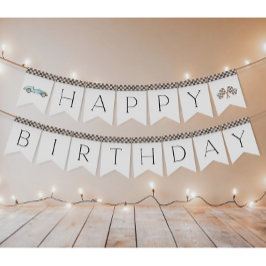 ブルーレースカーのバンティングフラッグ バンティングフラッグ