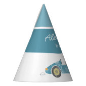 ブルーレースカーの誕生日 パーティーハット (左)