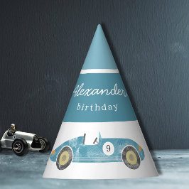 ブルーレースカーの誕生日 パーティーハット