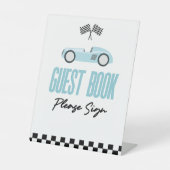 ブルーレースカーゲストブックパーティー 台座サイン (正面)