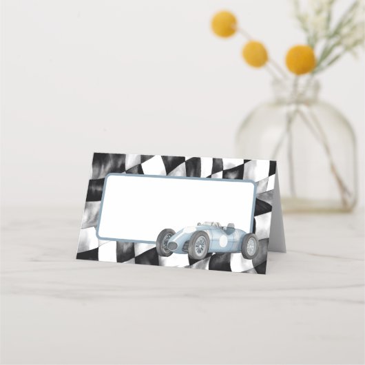 ブルーレースカーバースデーパーティー座席表 プレイスカード (正面)