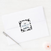 ブルーレースカーファーストワンバースデーパーティー スクエアシール (封筒)