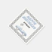 ブルーレースカーファーストONEボーイ誕生日 スタンダードカクテルナプキン (角)