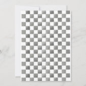 ブルーレースカーファーストONEボーイ誕生日 招待状 (裏面)