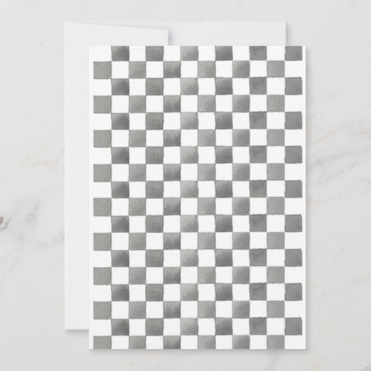 ブルーレースカーファーストONEボーイ誕生日 招待状 (裏面)