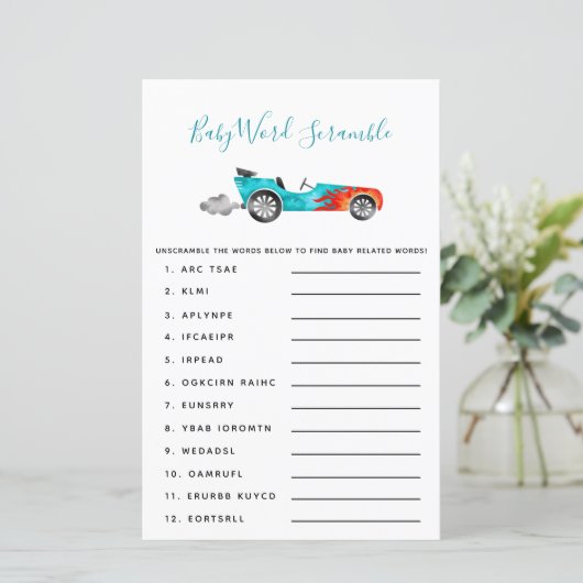 ブルーレースカーベビーワードスクランブルゲーム (スタンド正面)