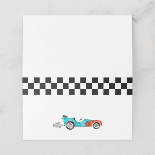 ブルーレースカーボーイバースデーパーティー プレイスカード (外部開封)