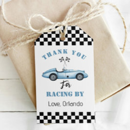 ブルーレースカーボーイレーシング誕生日感謝していあなた ギフトタグ