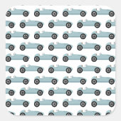 ブルーレースカーボーイレースバースデーパーティー スクエアシール (正面)