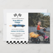 ブルーレースカーボーイ3rd誕生日パーティー 招待状 (正面)