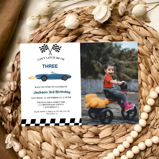 ブルーレースカーボーイ3rd誕生日パーティー 招待状