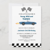 ブルーレースカーボーイ3rd誕生日パーティー 招待状 (正面)