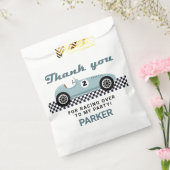 ブルーレースカーレース誕生日パーティー フェイバーバッグ (封をした状態)