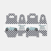 ブルーレースカーレース誕生日パーティ市松模様にー フェイバーボックス (折り畳みなし)