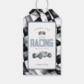 ブルーレースカー誕生日パーティー好意ギフトラベル ギフトタグ (裏面)