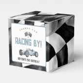 ブルーレースカー誕生日パーティー フェイバーボックス (正面サイド)