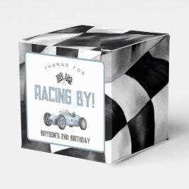 ブルーレースカー誕生日パーティー フェイバーボックス