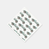 ブルーレースカー誕生日 スタンダードカクテルナプキン (角)