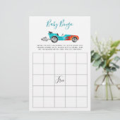 ブルーレースカー赤ちゃんシャワービンゴゲーム (スタンド正面)