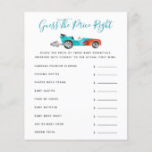 ブルーレースカー赤ちゃんシャワー価格を推測 (正面)