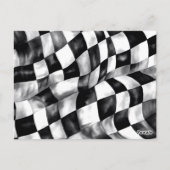 ブルーレースカー2速2番目の誕生日パーティー招待状 ポストカード (裏面)