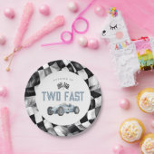 ブルーレースカー2速2番目の誕生日パーティー ペーパープレート (パーティー)