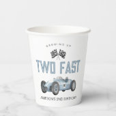 ブルーレースカー2速2番目の誕生日パーティー 紙コップ (裏面)