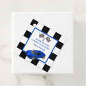 ブルーレースカー |子供の誕生日パーティー フェイバータグ (インサイチュ)