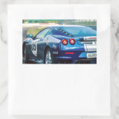 ブルーレースカー 長方形シール (バッグ)