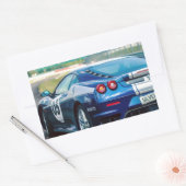 ブルーレースカー 長方形シール (封筒)