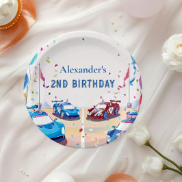 ブルーレースカー 2歳の誕生日 ペーパープレート