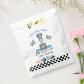 ブルーレースカーBoy Racer写真誕生日感謝していyou フェイバーバッグ (封をした状態)