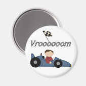 ブルーレースカーTシャツとギフト マグネット (正面/裏面)