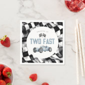 ブルーレースカーTWO速い2番目の誕生日パーティー スタンダードカクテルナプキン (インサイチュ)