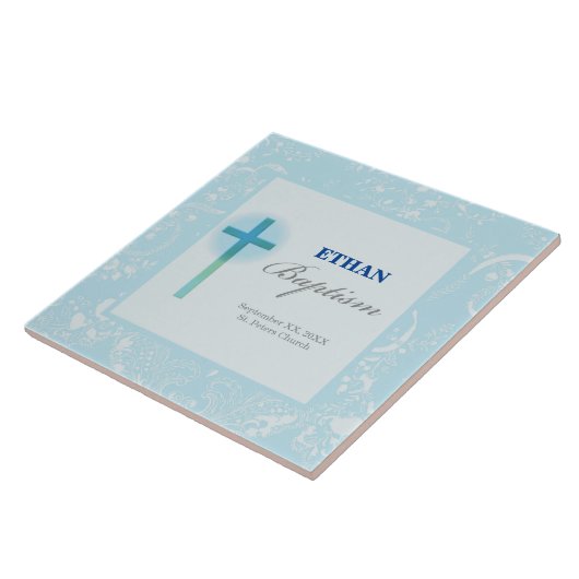 ブルーレースボーイ洗礼 タイル (側面)