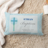 ブルーレースボーイ洗礼 ランバークッション (ブランケット)