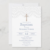 ブルーレース |バプテスマ招待状 招待状 (正面)