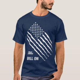 ブルーレーノ「アメリカ国旗:グリル・オン」メンズ Tシャツ