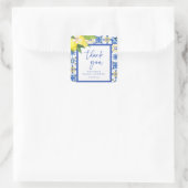 ブルーレ地中海のモンズブライダルシャワーありがとう スクエアシール (バッグ)