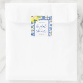 ブルーレ地中海のモンズブライダルシャワーありがとう スクエアシール (バッグ)