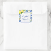 ブルーレ地中海のモンズブライダルシャワーありがとう スクエアシール (バッグ)