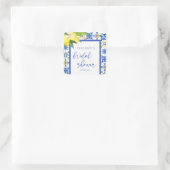 ブルーレ地中海のモンズブライダルシャワーありがとう スクエアシール (バッグ)