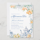 ブルーレ地中海のモンティーパーティーブライダルシャワー 招待状 (正面)