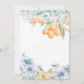 ブルーレ地中海のモンティーパーティーブライダルシャワー 招待状 (裏面)